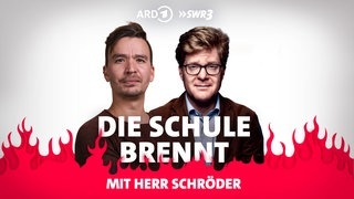 Johannes Schröder und Bob Blume hinter Flammen (Foto: SWR3) Johannes Schröder und Bob Blume hinter Flammen