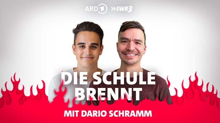 Dario Schramm und Bob Blume vor Flammen (Foto: SWR3)