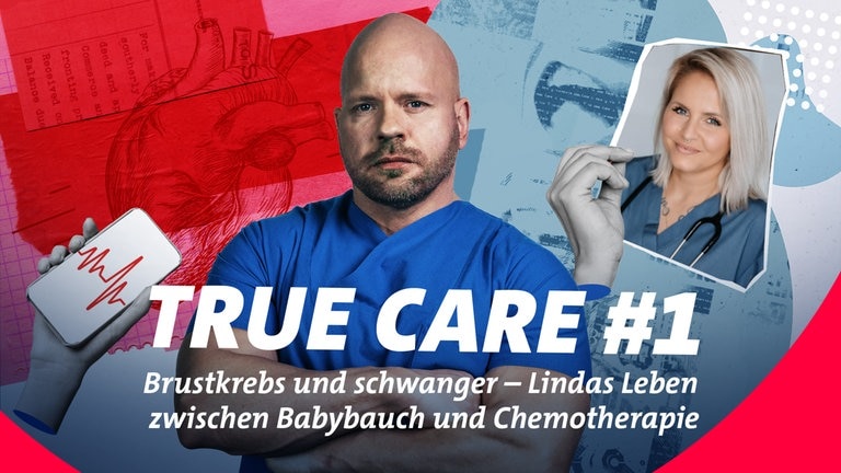 Ricardo Lange und Linda Wagner in einer Collage aus medizinischen Symbolen (Foto: SWR3)