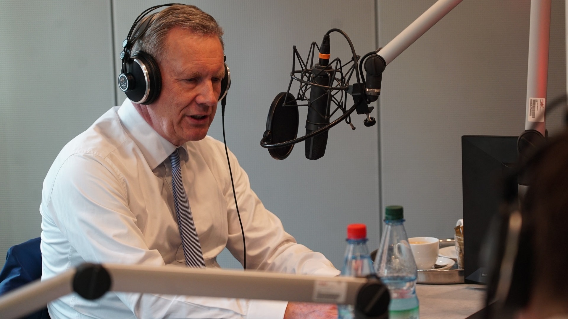 Foto: SWR3 Christian Wulff im Studio bei der Produktion des Podcasts für SWR3 (Foto: SWR3)