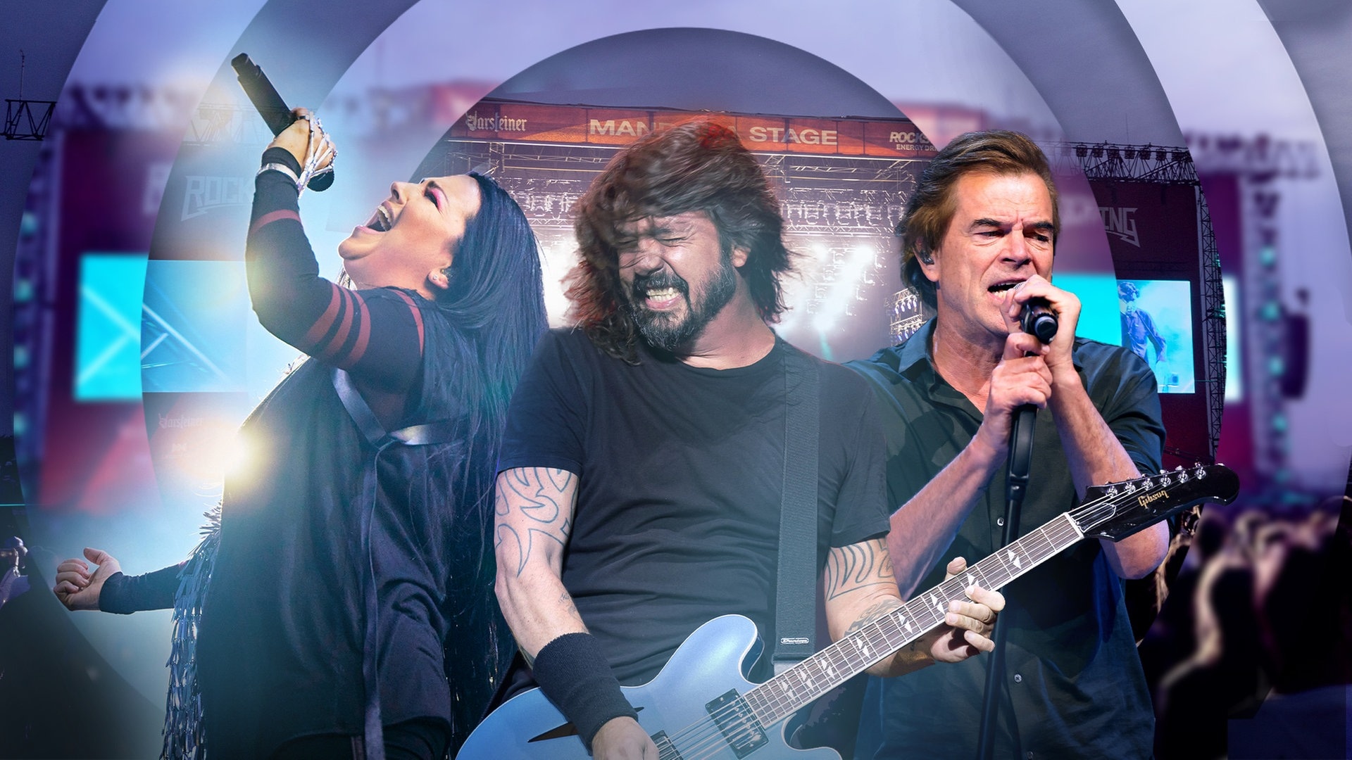 Die Foo Fighters, Die Toten Hosen und Evanesence bei Rock am Ring 2023. (Foto: IMAGO, IMAGO / Matrix/IMAGO / Bildagentur Monn/IMAGO / MediaPunch|Montage: SWR3)