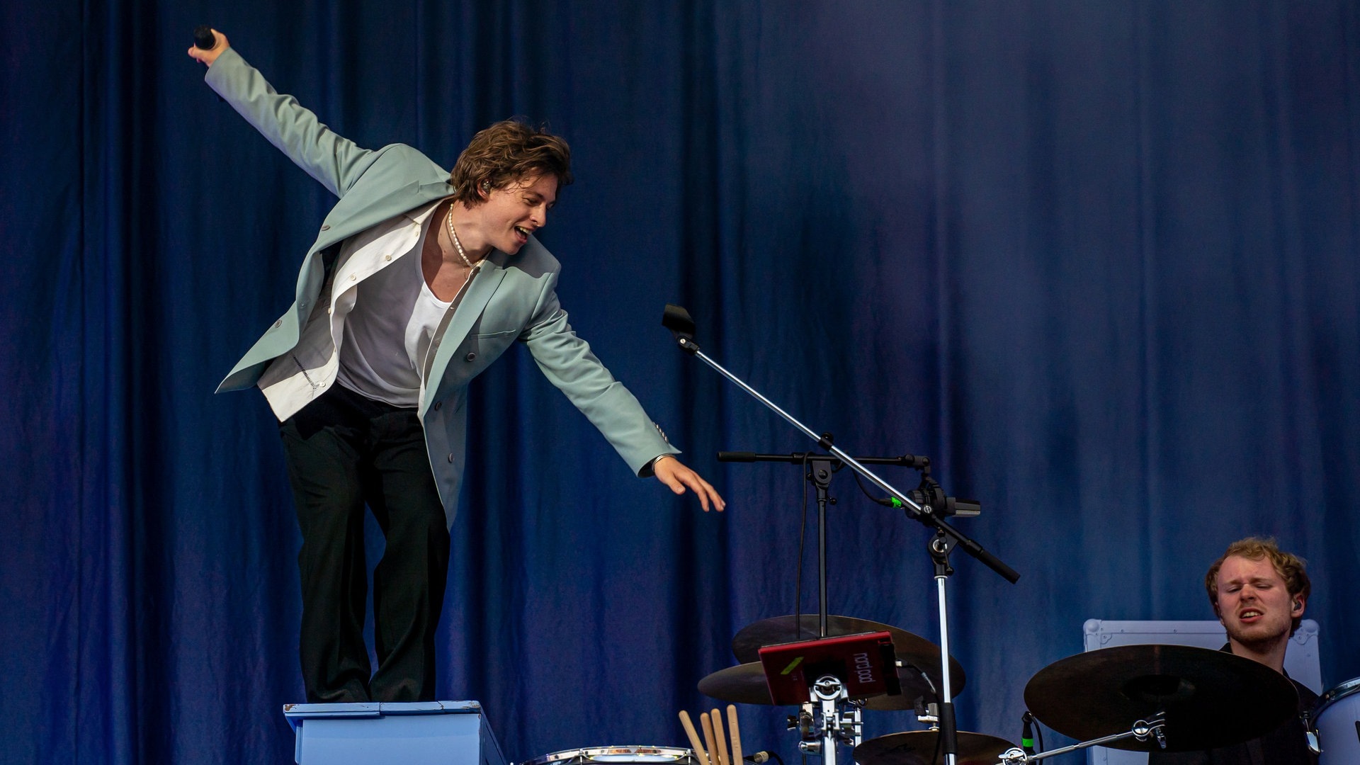 Foto: SWR3, Ronny Krautz Fred Rabe, Sänger der Giant Rooks, bei Rock am Ring 2023. (Foto: SWR3, Ronny Krautz)