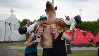 Vor der Party ist nach dem Aufbau (Foto: SWR / Marcel Hildmann) Vor der Party ist nach dem Aufbau