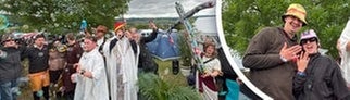 Die Biermesse auf dem Campingplatz bei Rock am Ring: Viele Festivalbesucher zusammen auf dem Campingplatz.