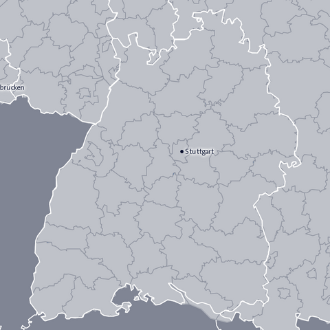 Unwetterwarnkarte für Baden-Württemberg