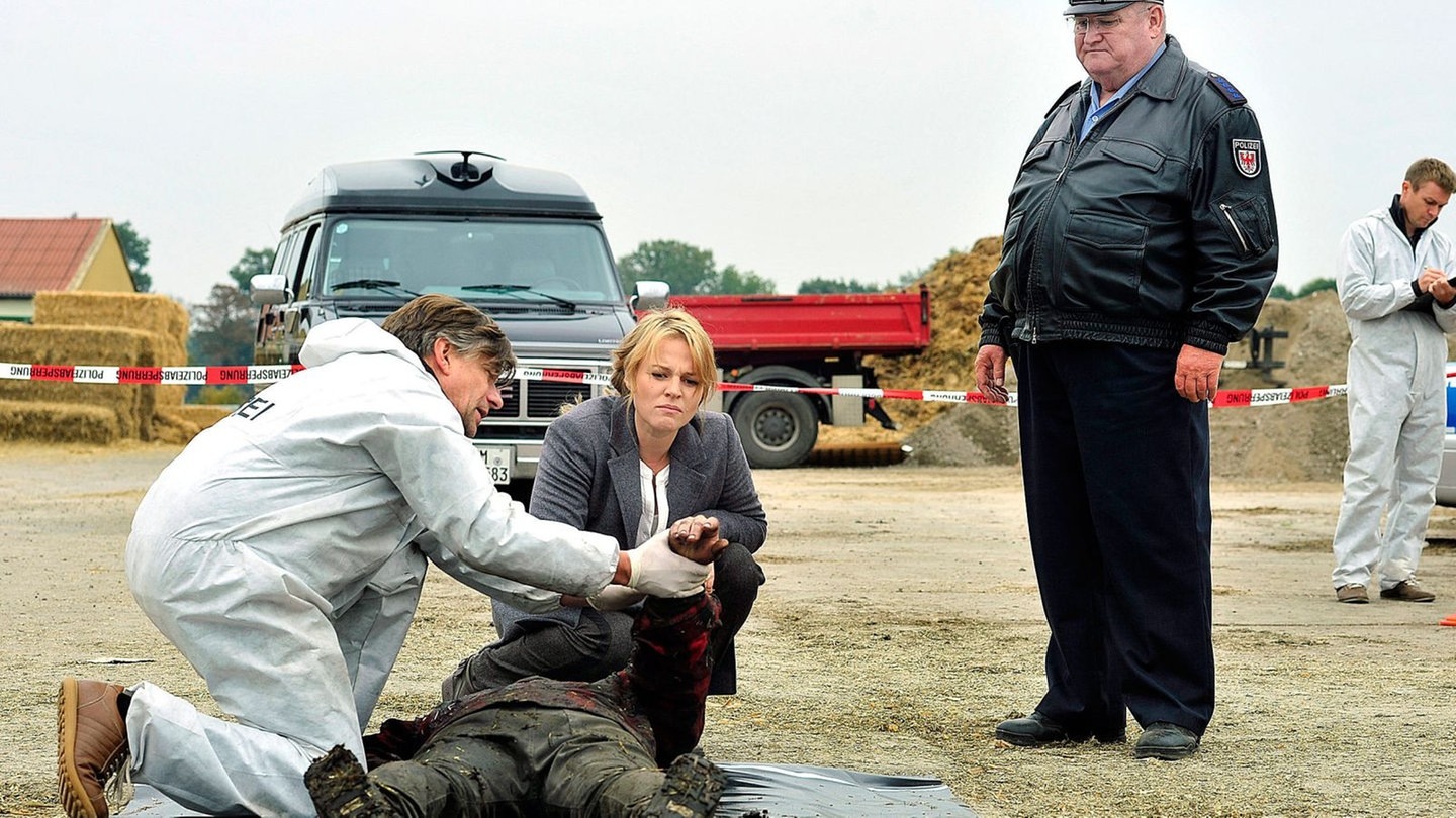 Polizeiruf 110 „Käfer und Prinzessin“: Maria Simon und Horst Krause. (Foto: rbb/Oliver Feist)