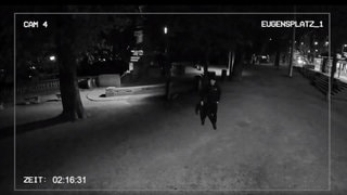 Ausschnitt einer Überwachungskamera aus dem Tatortgame mit Lannert und Bootz (Foto: SWR, SWR X Lab) Ausschnitt einer Überwachungskamera aus dem Tatortgame mit Lannert und Bootz