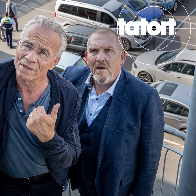 Tatort-Kritik Köln „Pyramide“: Die beiden Kommissare stehen auf einer Feuertreppe während Ballauf auf Schenk zeigt (Foto: ard-foto s2-intern/extern, WDR / Bavaria Fiction GmbH / Thoma Kost)