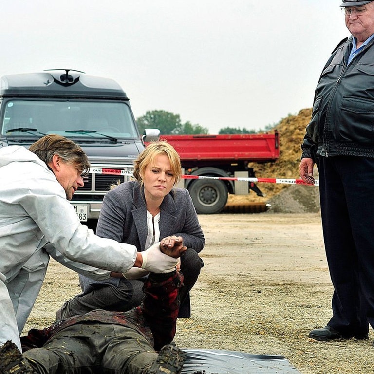 Polizeiruf 110 „Käfer und Prinzessin“: Maria Simon und Horst Krause. (Foto: rbb/Oliver Feist)