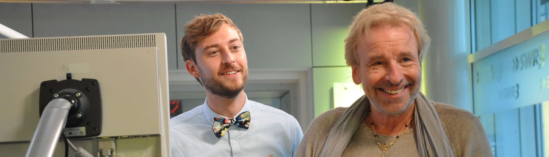 Thomas Gottschalk und Constantin Zöller im SWR3-Studio (Foto: SWR3)