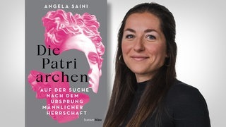 Linda Bies stellt ihren Buchtipp beim SWR3 Lesetag vor: Die Patriarchen (Foto: SWR3, Buchcover: hanserblau-Verlag // Foto Linda Bies: SWR3) Linda Bies stellt ihren Buchtipp beim SWR3 Lesetag vor: Die Patriarchen