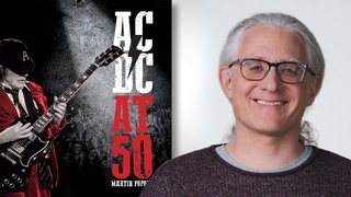 Matthias Kugler stellt seinen Buchtipp beim SWR3 Lesetag vor: ACDC – 50 Jahre (Foto: SWR3, Buchcover: Hannibal Verlag // Foto Matthias Kugler: SWR3) Matthias Kugler stellt seinen Buchtipp beim SWR3 Lesetag vor: ACDC – 50 Jahre