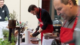 SWR3 Grillen mit Johann Lafer und Johannes Strate am 11. April 2021 (Foto: SWR3, Björn Pados) SWR3 Grillen mit Johann Lafer und Johannes Strate am 11. April 2021