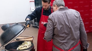 SWR3 Grillen mit Johann Lafer und Johannes Strate am 11. April 2021 (Foto: SWR3, Björn Pados) SWR3 Grillen mit Johann Lafer und Johannes Strate am 11. April 2021