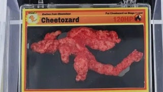 Ein Käsechip in Form eines Pokemons wurde versteigert. SWR3 sammelt witzige Fotos von Lebensmitteln. (Foto: Goldin Auctions) Ein Käsechip in Form eines Pokemons wurde versteigert. SWR3 sammelt witzige Fotos von Lebensmitteln.
