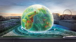 Die The Sphere Konzerthalle in Las Vegas (Foto: picture-alliance / Reportdienste, Picture Alliance) Die The Sphere Konzerthalle in Las Vegas
