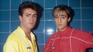 George Michael und Andrew Ridgeley von Wham! aufgenommen im Juni 1984 in Glasgow. (Foto: picture-alliance / Reportdienste, Fryderyk Gabowicz) George Michael und Andrew Ridgeley von Wham! aufgenommen im Juni 1984 in Glasgow.